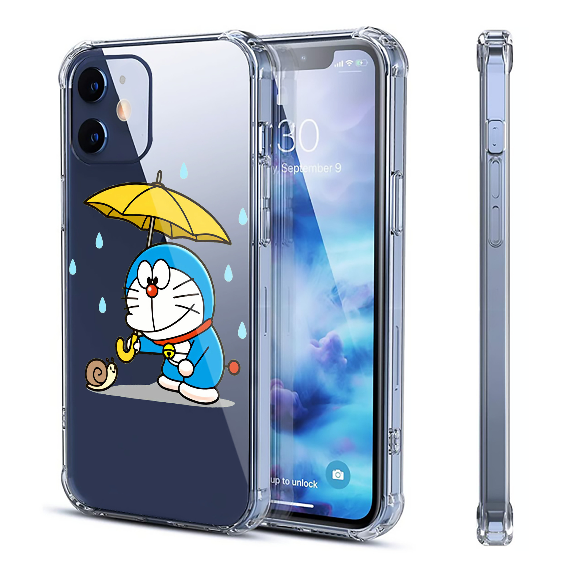 （画像用） ドラえもん Doraemon 【iPhone 12シリーズ対応】透明スマホケース（クリアソフトケース）